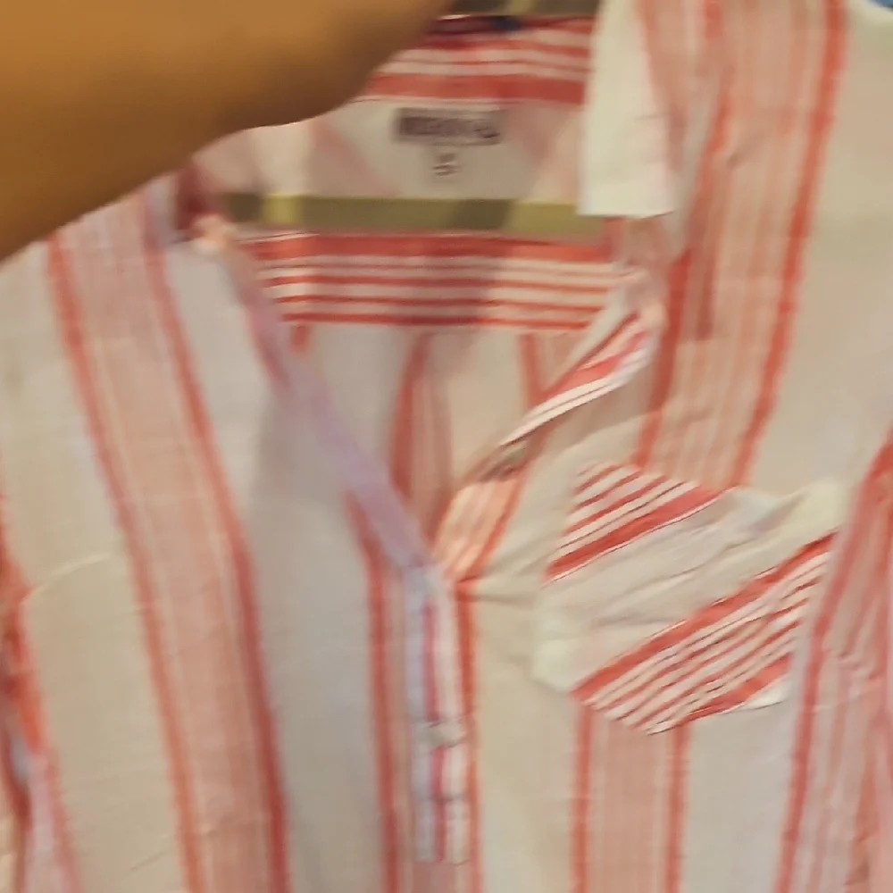 Red Long Sleeve Button Down Shirt - Picture 7 of 9